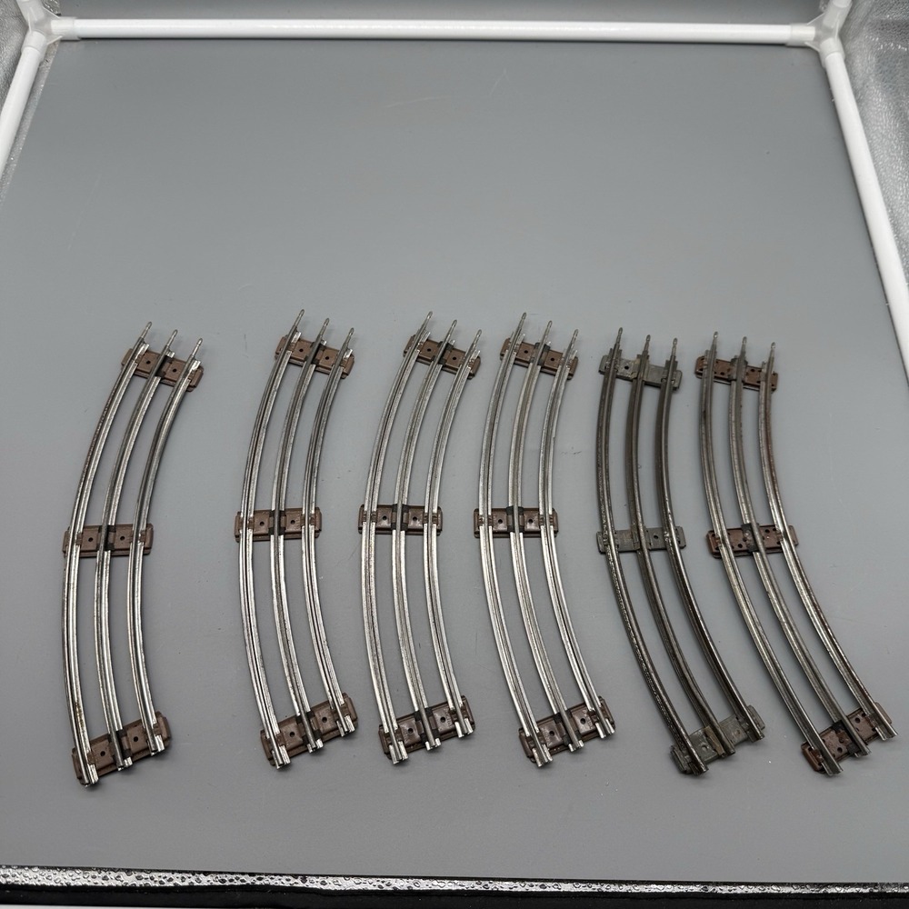 K-Line Lionel O Gauge 3 Rail Curved Track Lot 6 Sections Model Train Vintage